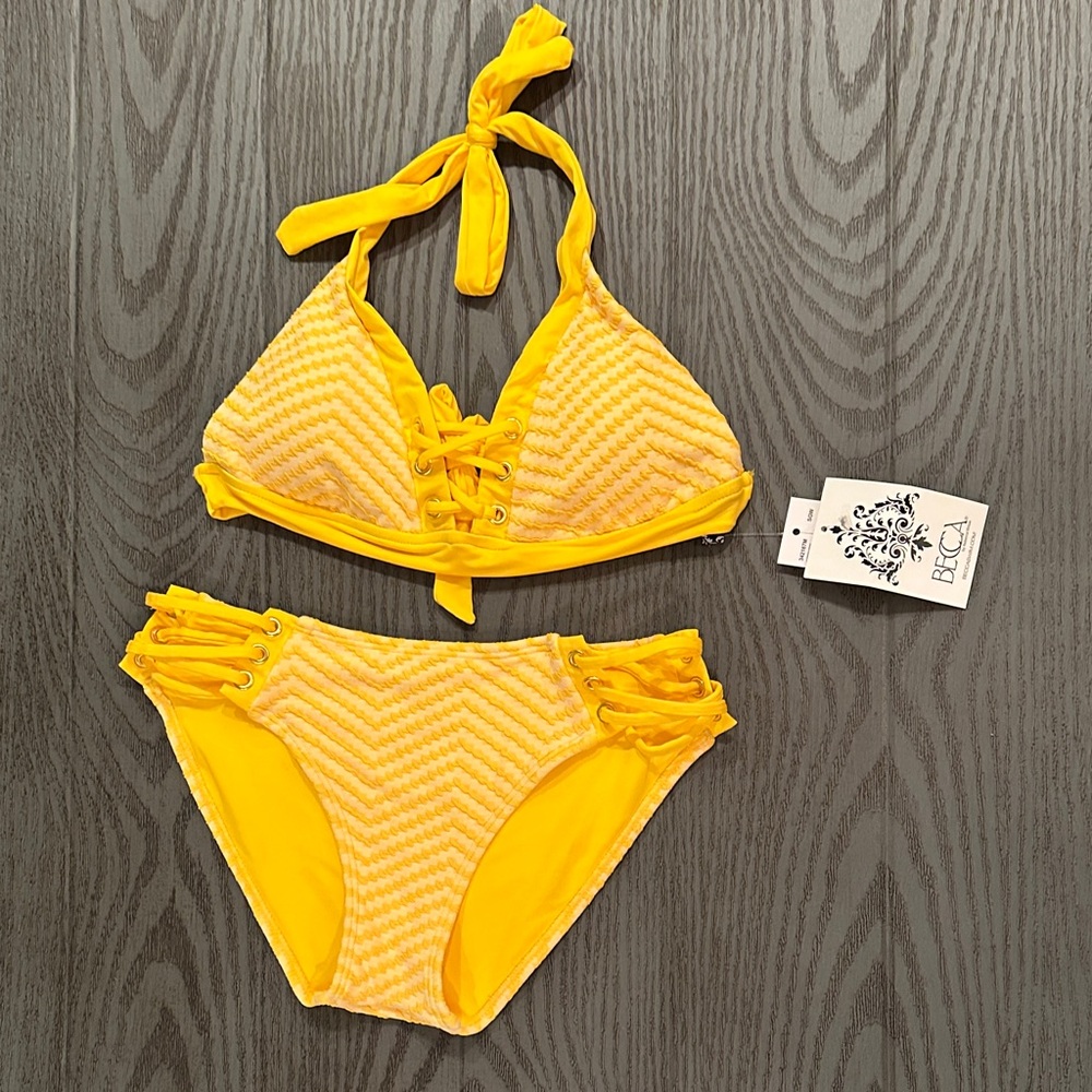 BECCA Lace-Up Bikini Set - New